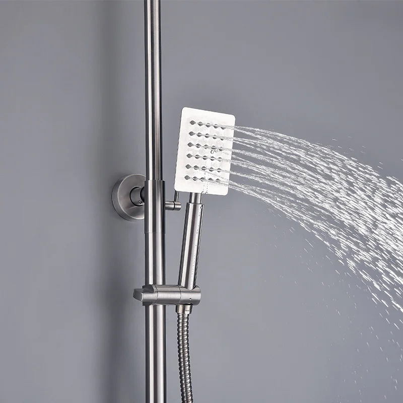 Hotel Wall Mounted Rain Shower Faucet Bath & Shower Faucets High Quality SS 304 Stainless Steel Ceramic Modern Contemporary