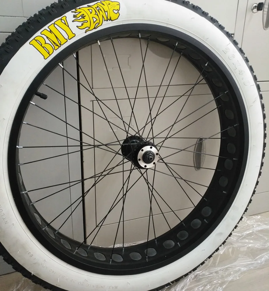 Factory supplies good quality white wall tire 26*4.0 bicycle fat wheel set