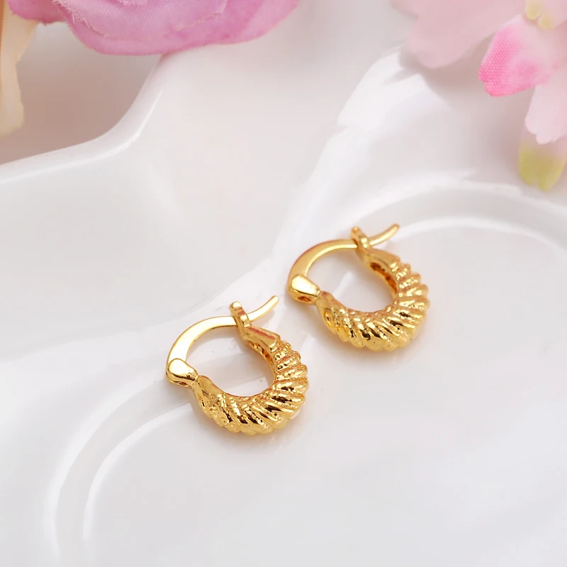 2018 Whole Baby S Small Round Circles Huggies Hoop Earrings Baby S Small Round Circles Huggies Hoop Earrings Gold Color Jewellery For Kids Children Aros Women Jewelry African Best Gift