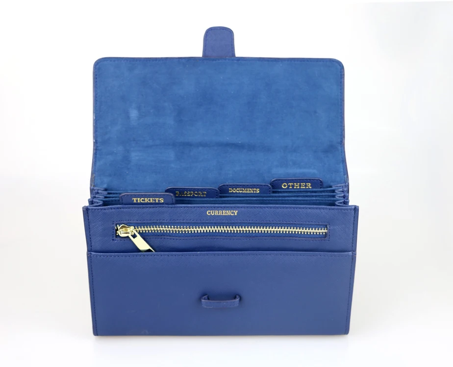 small MOQ genuine leather luggage tag passport holder travel wallet travel set