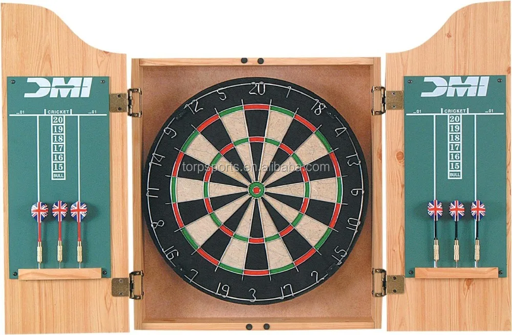 Darts and Dartboard sets MDf and Wooden Cabinet TD-1856