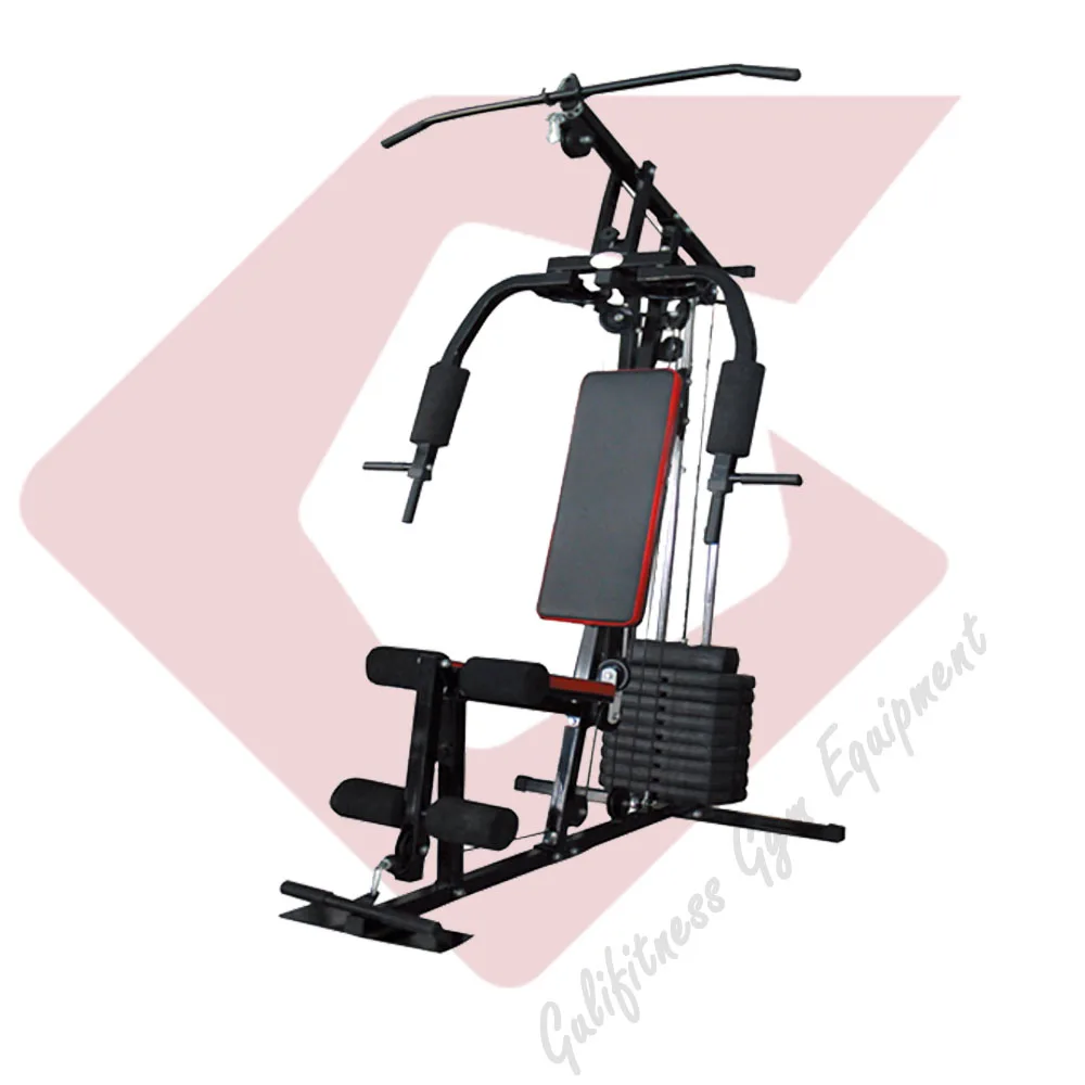 Одна станция домашнего тренажерного зала с пластиковой штабелей весом 100 фунтов