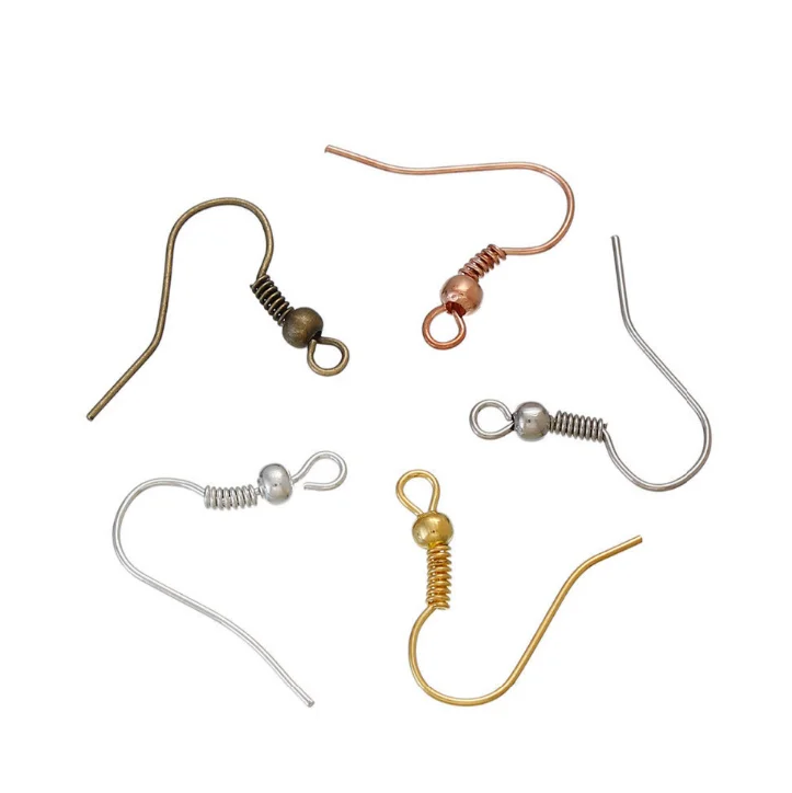 Brass Ear Hook Clasp Dangle Earring Findings For Jewelry Making Supplies
