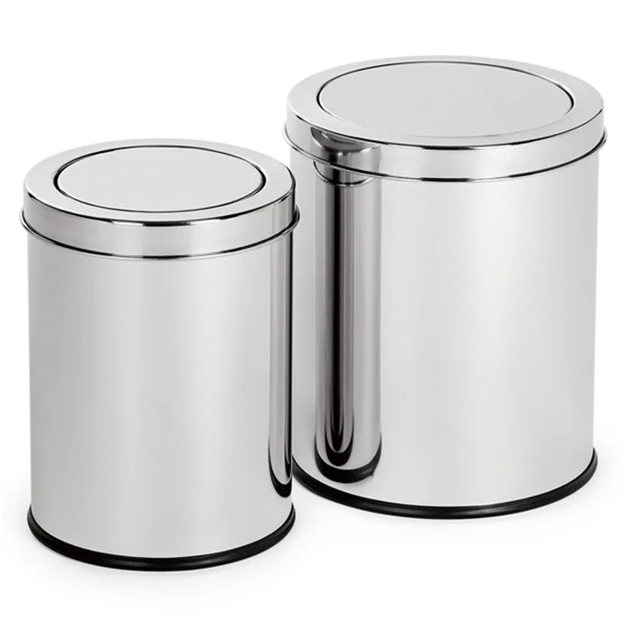 Заводская популярная Бытовая мини-корзина для мусора с крышкой из нержавеющей стали