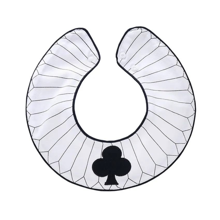 
New Baby circular Rotating Bib Four Playing Cards Patterns Saliva Towel Super Absorbent Baby Cloth Cotton baby Bib Eating Pocket 