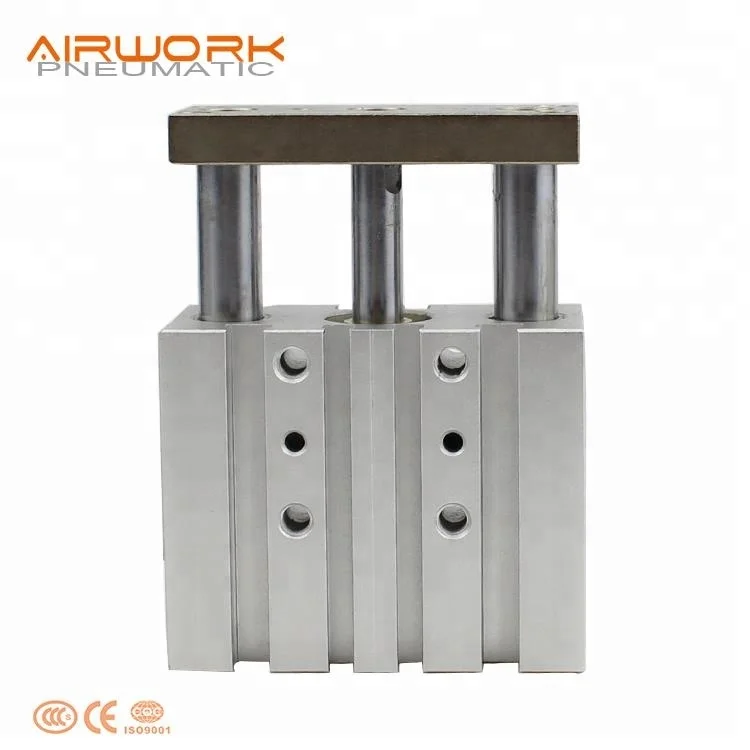 TCM AIRTAC компактный трехвальный пневматический стандартный воздушный цилиндр с направляющим стержнем