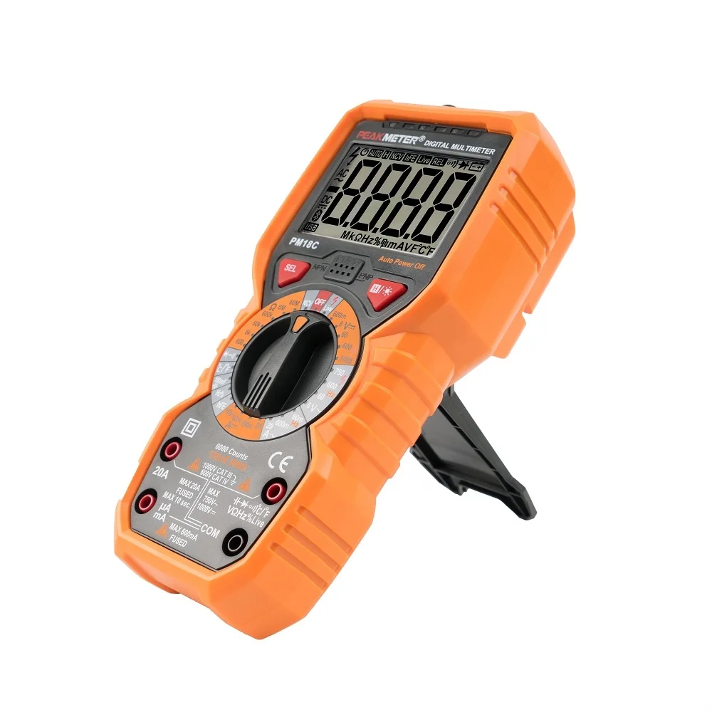 6000 counts tester multimeter PM18C, PM18C 20A AC DC multimeter auto range with true RMS