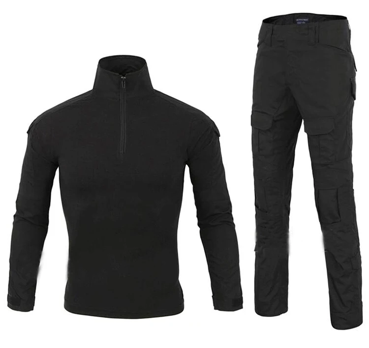 
Wholesale Black Camouflage Military Style Army Clothing Tactical Combat Suit/Uniform 