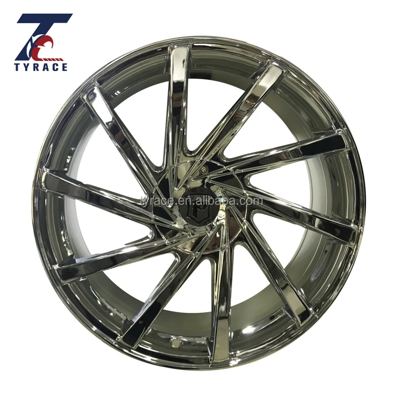 chromed wheel rims