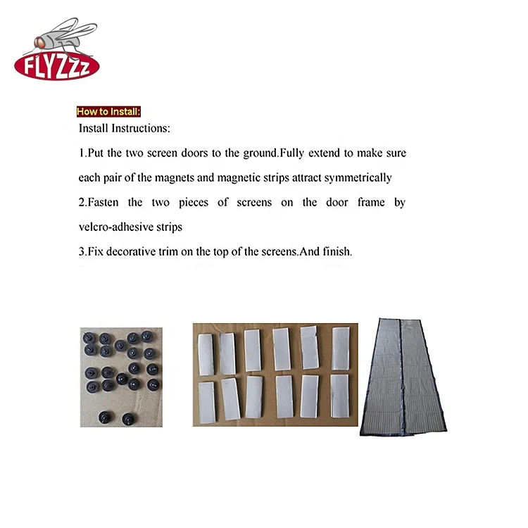 Factory price anti insect screen mesh polyester DIY magnet mosquito net door curtains