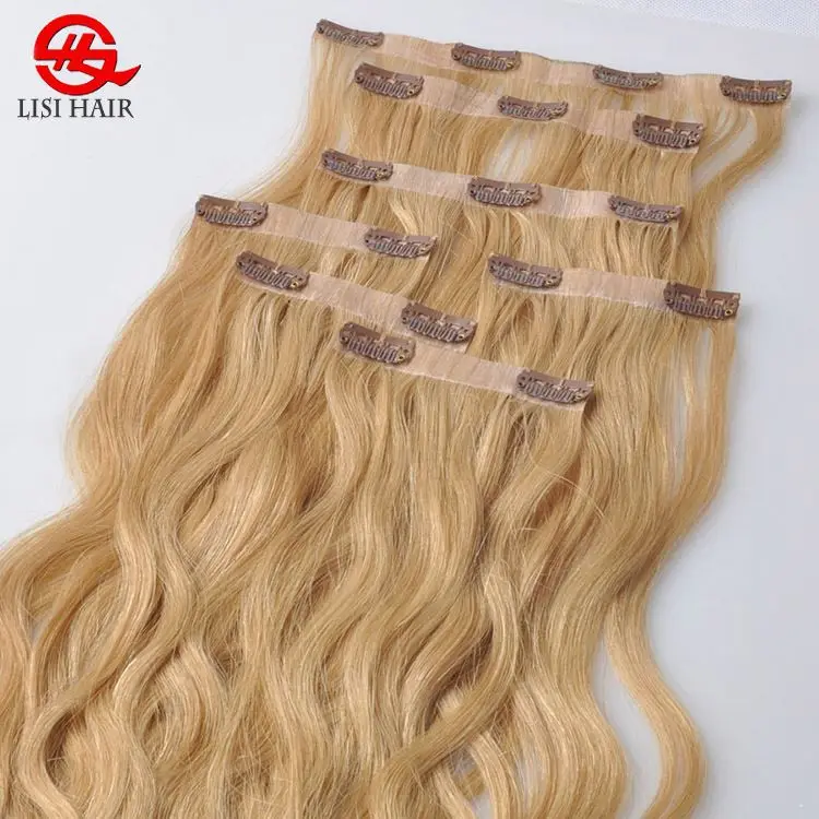 
Double Drawn Seamless PU Clip Hair Extension Human Hair 