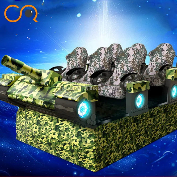 Gold Hunter Tank Shape 6seats 9D VR cinema simulator games