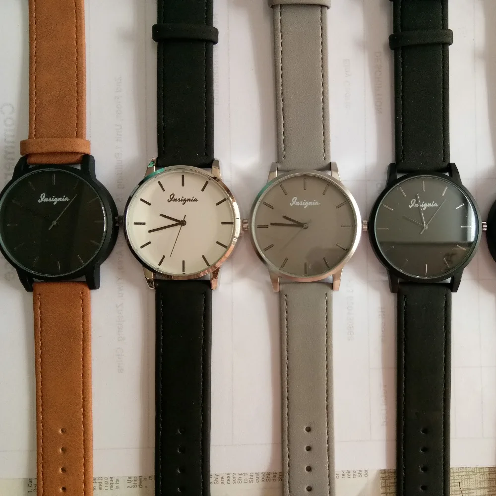 Мужские наручные часы с вашим собственным брендом напечатанным циферблатом текстом именем кожаные от японского производителя логотип на