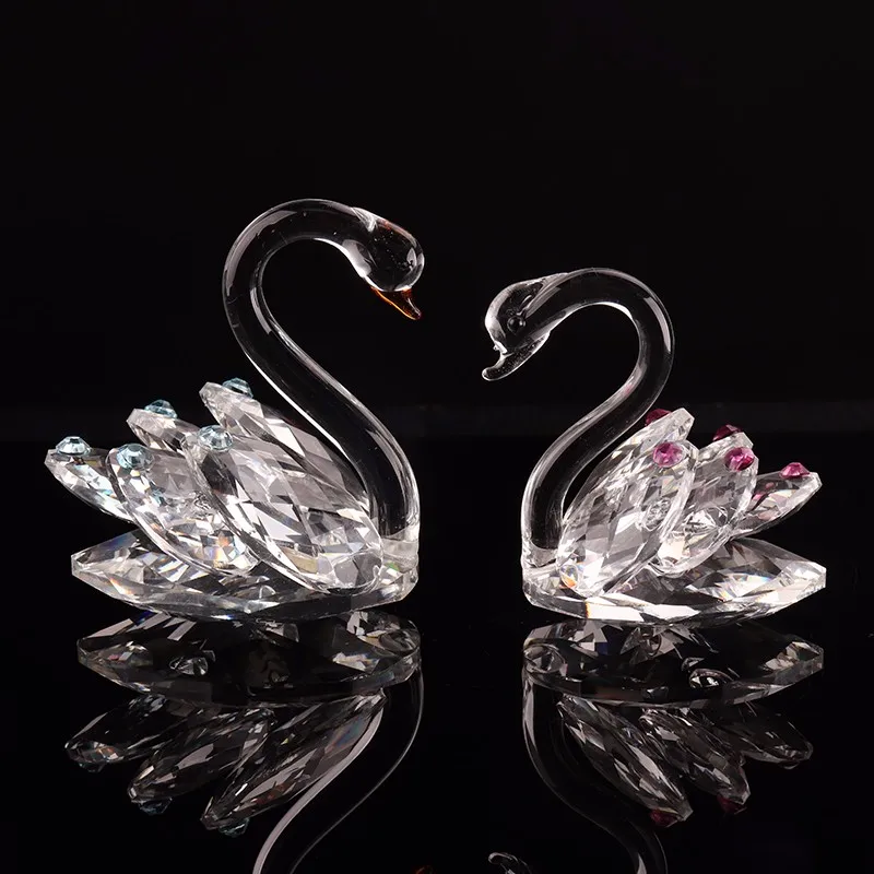 Креативное домашнее Хрустальное украшение, оптовая продажа, Хрустальный Лебедь, свадебный подарок, украшение для свадебной комнаты, хрустальное украшение