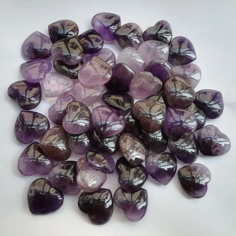 wholesale Christmas gifts natural quartz gold stone healing Blue sandstone crystal heart