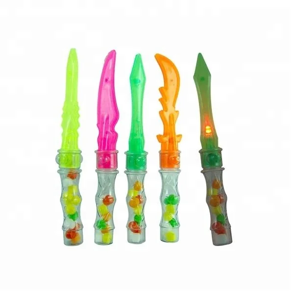 Weapon Shape Lighting  Toys Candy Light Up Plastic Sword Toy