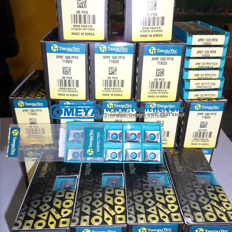 Taegutec carbide milling inserts for end mill cutter 3PHT150504R-M TT9080