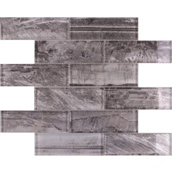 Latest design carrelage mosaique 48x148 mm laminated brown glass shower wall subway tiles