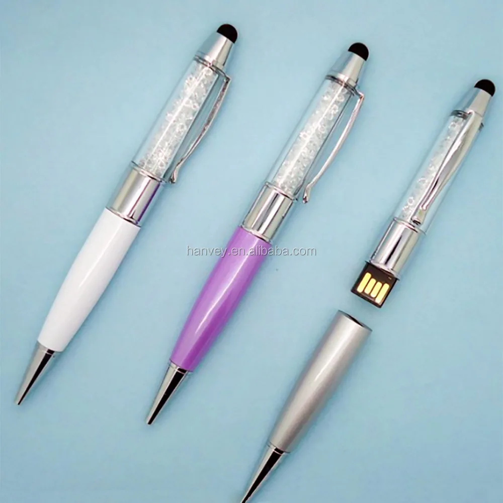  Цена по прейскуранту завода оптовая продажа дешёво акция изготовленный на заказ HV-718A 3in1 16gb U кристалл USB флэш-диск ручка с стилус для сенсорного экрана шариковая usb Стик