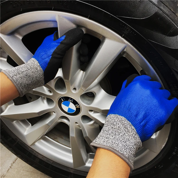 Высококачественные HPPE нитриловые резиновые пенопластовые полностью огруженные промышленные перчатки EN388 уровень 5 устойчивые к