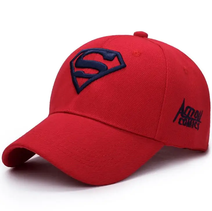 wholesale small order stock Outdoor leisure sports Superman baseball cap Korean custom embroidery logo