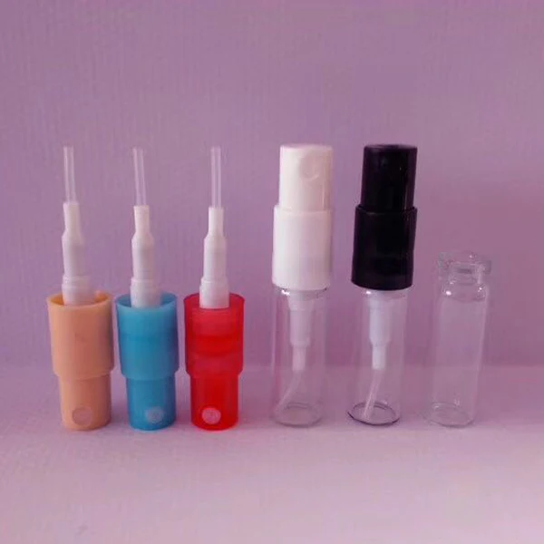 
Оптовая продажа, индивидуальный мини пластиковый стеклянный парфюм, легко открывающийся пустой стеклянный распылитель 2 мл 