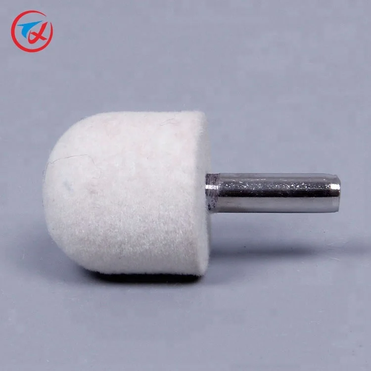Polishing grinding head 100% wool felt mounted point
