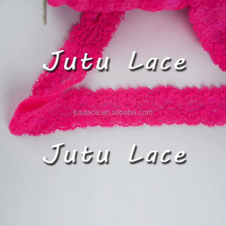 1' Elastic Lace For Headbands By Yard, fashion colorful lace elastic head wraps