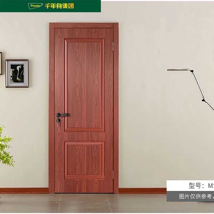 Hot Sale Factory Price Single Internal Hotel Bedroom Bathroom Simple Teak Plywood Solid Wood Interior Entry Lacquer Door Modern
