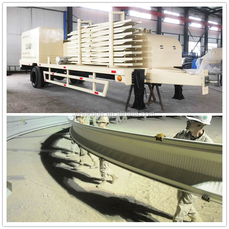 LS1000-680 k type long span large size no girder curving machine/roof panel equipment