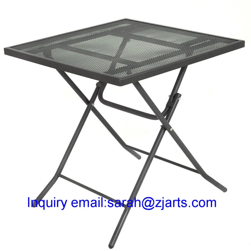 Металлический Сетчатый квадратный обеденный стол для сада