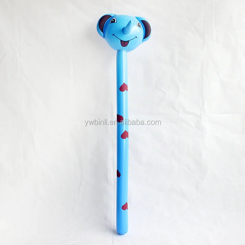 Party decoration PVC inflatable animal balloon sticks Zoo Safari Cartoon Child Imagination Blow-up Toys