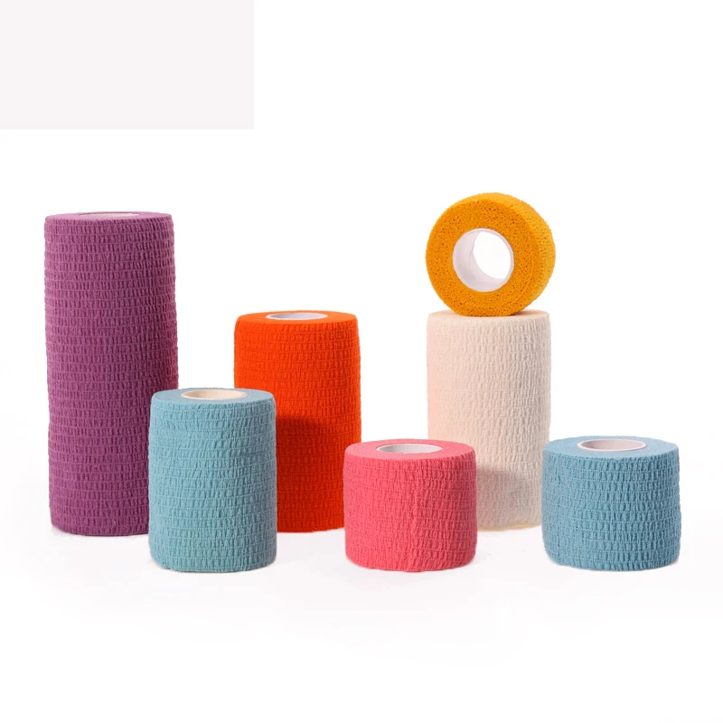Healthcare Suppliers Colorful Vet Cotton Cohesive Elastic Wrap Bandages