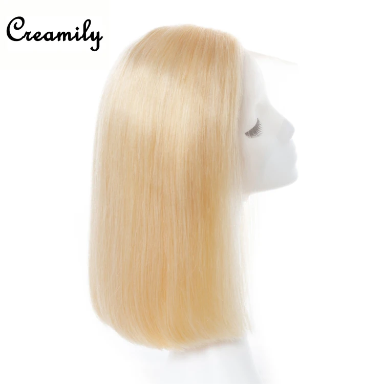 
Wholesale black 613 blonde 12 inch lace front human hair short bob wig 