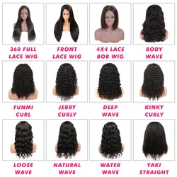 Top Quality No Shedding And No Tangle Human Hair Lace Front Wigs, Factory Price  Humain Hair Extensions Long Wigs