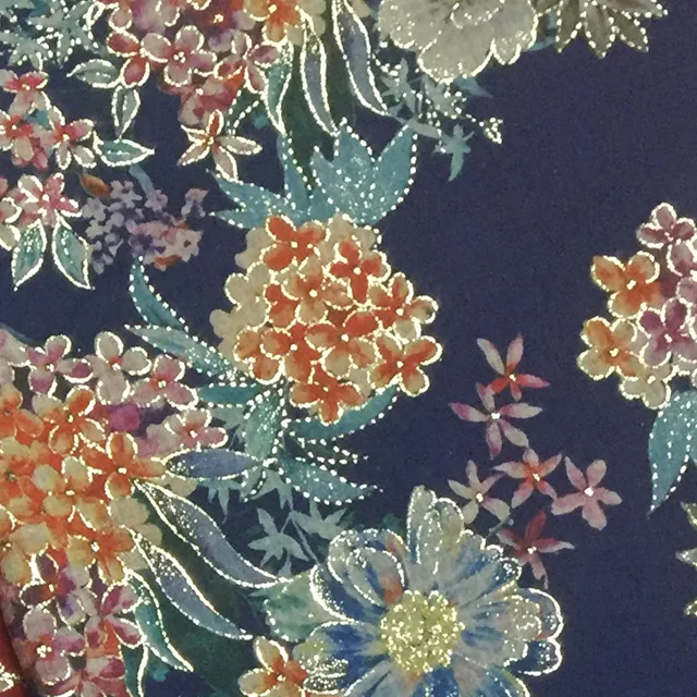 Colourful flower design and heat transfer printing gold foil film