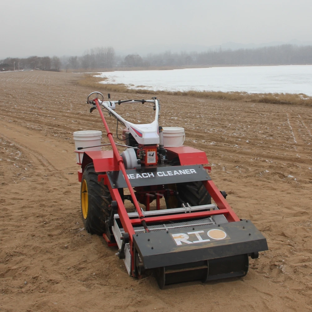 Walk behind beach cleaner machine