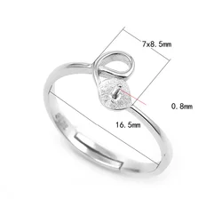 XD 925 Sterling silver jewelry ring mounting jewelry  925 silver  ring open ring