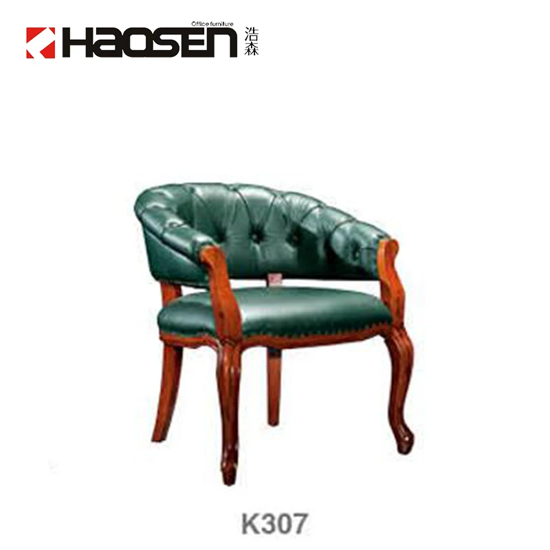 K307 low back wood leather custom luxury chair boss chair office supplier