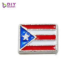 Wholesale Mix Style Charms Mini National Floating Locket Flag Charms For floating Locket necklace