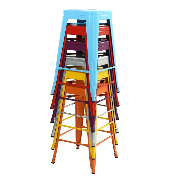 Modern Outdoor Kitchen Industrial High Metal Bar Stool Bar Chair For Sale