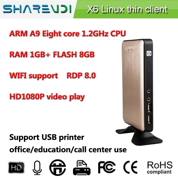 RDP клиент тонкий пк octa core X6 для школьной лаборатории, быстрый и стабильный