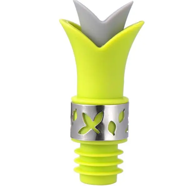 HY Kitchen Accessories Silicone Wine Bottle Stopper Pourer