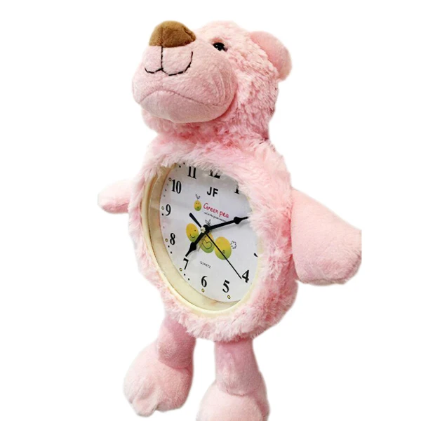 custom plush alarm clock,stuffed cartoon alarm clock ,cartoon plush alarm clock