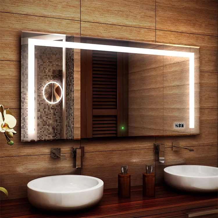 
Modern high Quality Magnifying lighted mirror for hotel bathroom 