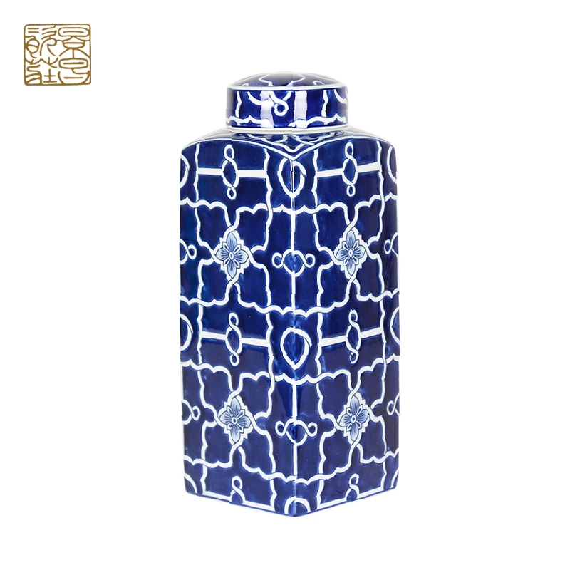 Керамическая банка для украшения отеля в стиле ретро