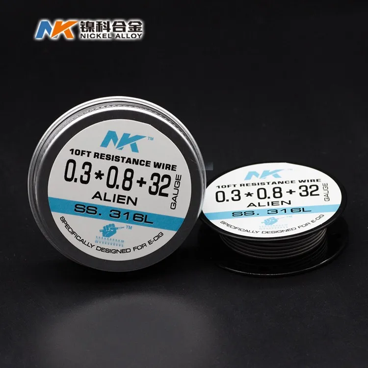 
NK ecig premade coil nichrome ss alien clapton wire for vaping 