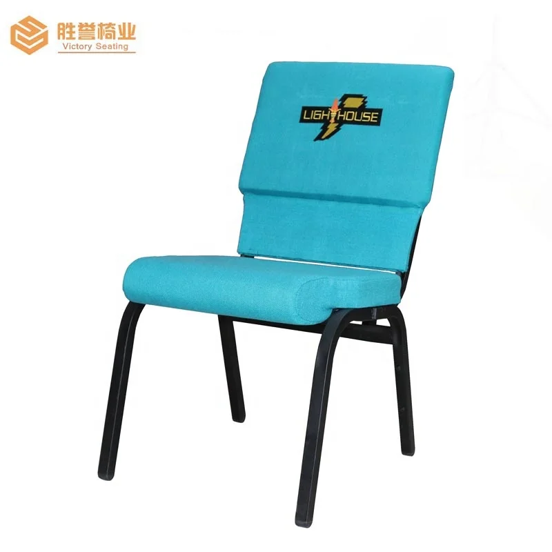 Hot Sale, Wholesale and Modern Design, High-Quality Affordable Strong Metal stackable Church Chair seat and auditorium chair.