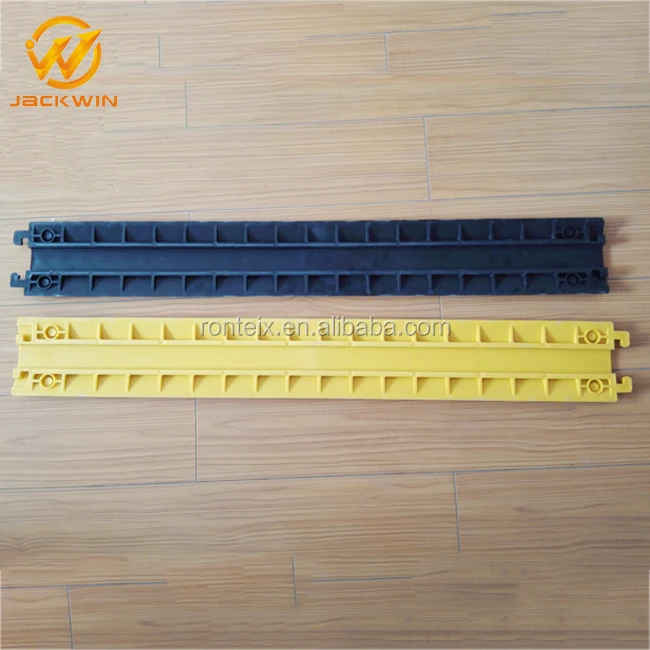 Yellow or Black Plastic 1 Channel Electrical Cord Cover for Floor