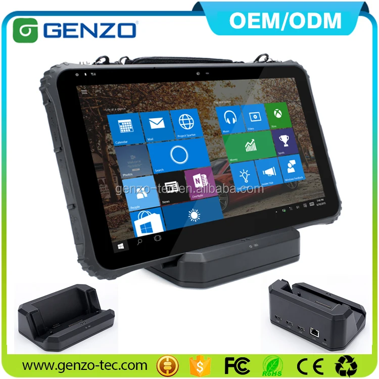 
Rugged Tablet 12 inch Android Industrial Laptop Win10 PRO With Keyboard Built-in 4G LTE NFC 1/2D RS232,RS485,13000mAh 